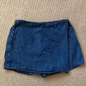 Old Navy Dark Blue Denim Skort